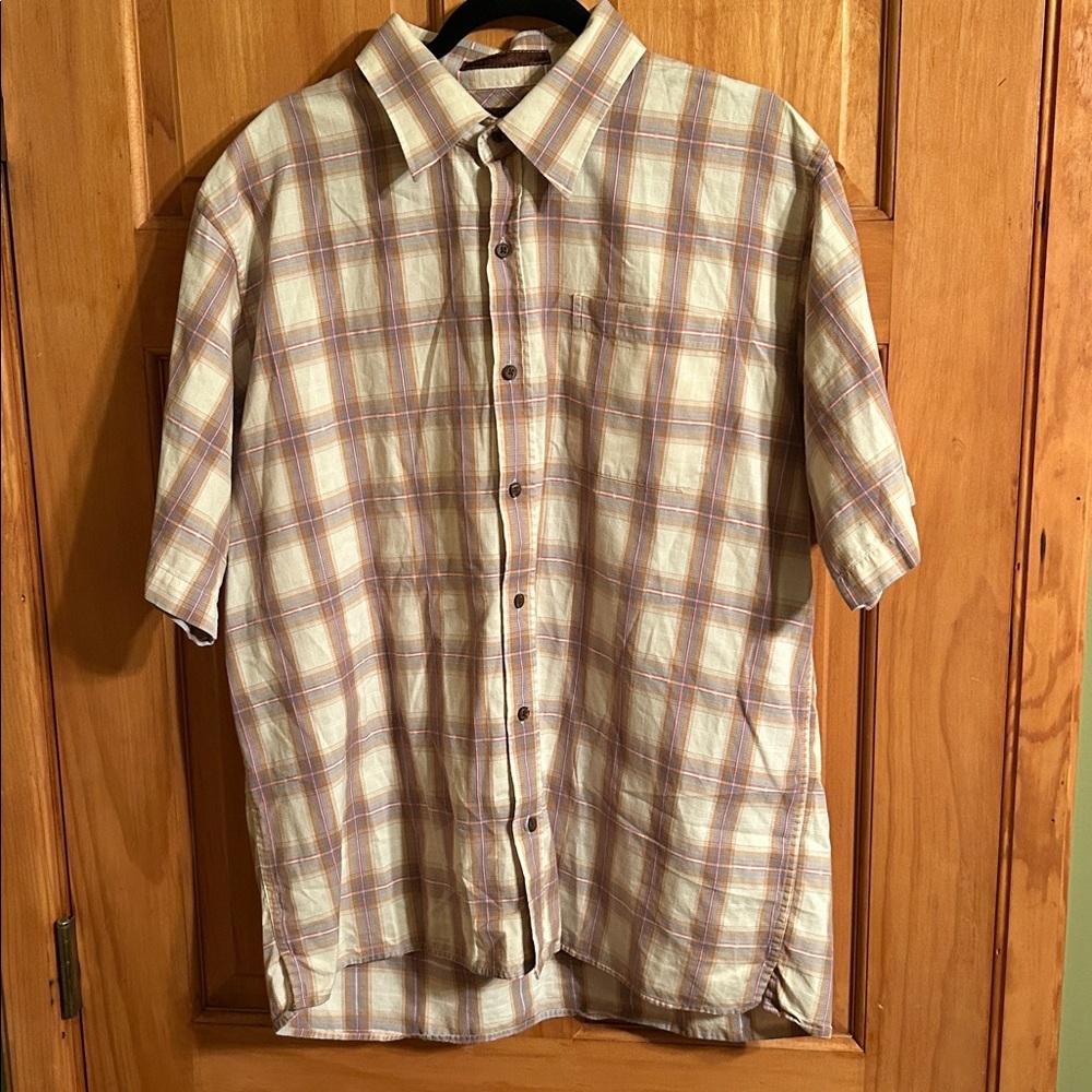 Born Brown and Blue Plaid Shirt